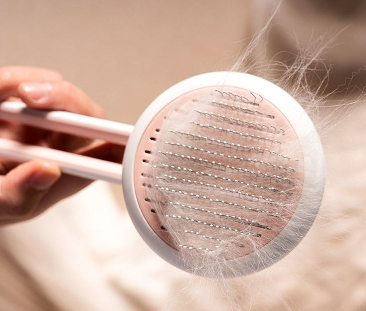 Gentle Pet Hair Remover & Massage Brush for Cats/Dogs