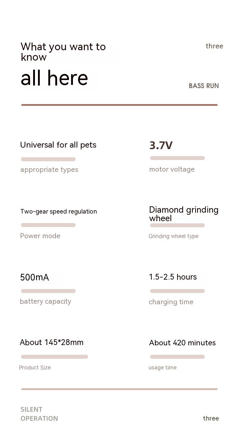 Pet Electric LED Nail Cutter